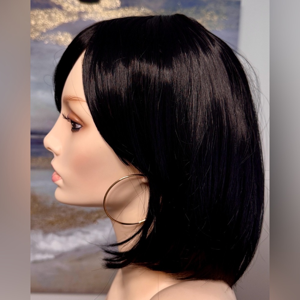 HAIR, 13” Bob with Bangs, Straight, Free Part, Jet Black